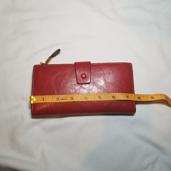 Itslife Womens RFID Blocking Large Capacity Burgundy Leather Wallet - Picture 3 of 7